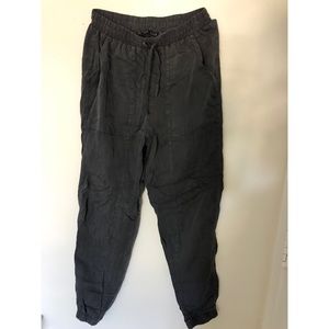 Paper bag style jogger pants